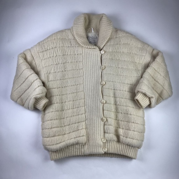 Hilda Ltd Womens Sweater Ivory Wool Knit Iceland L - Picture 1 of 5
